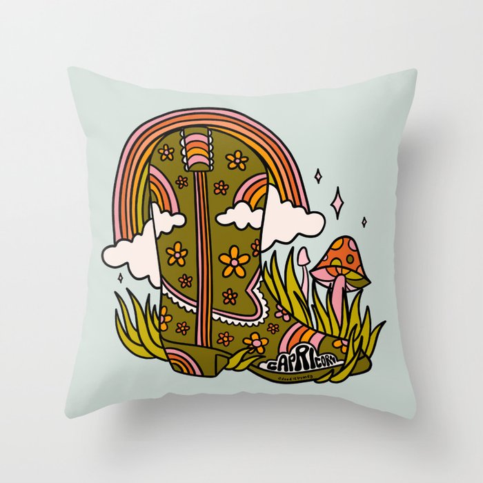 Capricorn Cowboy Boots Throw Pillow Gallery Image 6