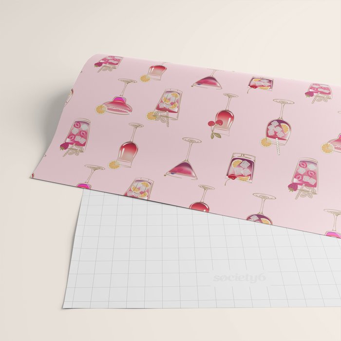 Glam Cocktails Theme Wrapping Paper Gallery Image 2