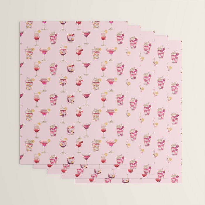 Glam Cocktails Theme Wrapping Paper Gallery Image 3