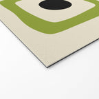 Mid Century Modern Scandinavian Pattern 592 Black and Chartreuse Welcome Mat Gallery Image 2