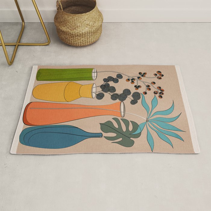 Modern Minimalist Abstract Vases 1 Rug Gallery Image 1