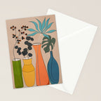 Modern Minimalist Abstract Vases 1 Stationery Card Gallery Image 2
