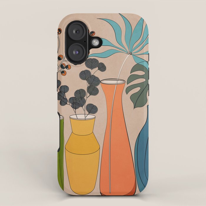 Modern Minimalist Abstract Vases 1 iPhone Case Gallery Image 1