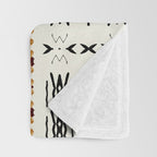 Mudcloth Tribal Neutral 02 Throw Blanket Gallery Image 3