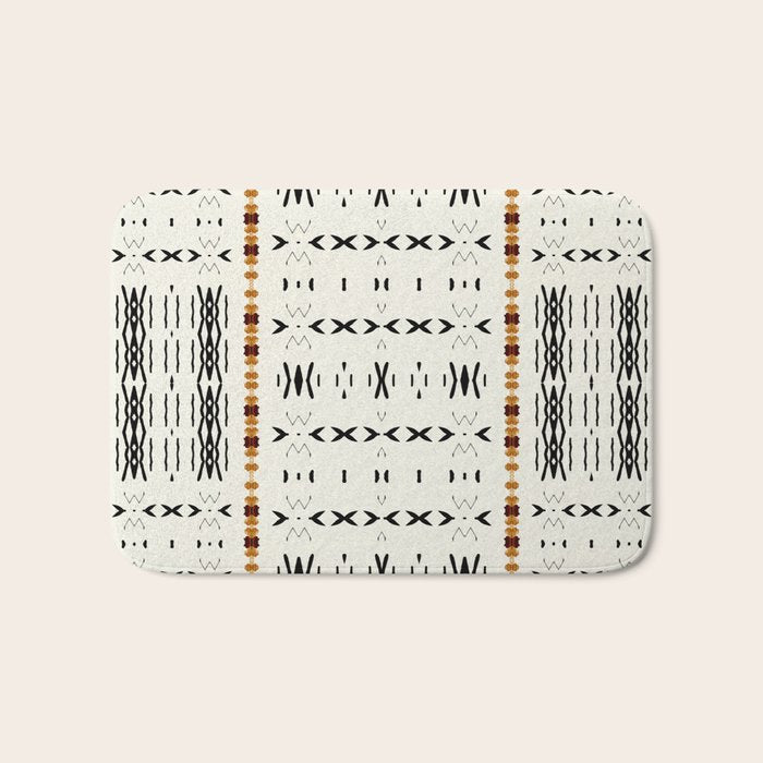 Mudcloth Tribal Neutral 02 Bath Mat Gallery Image 1