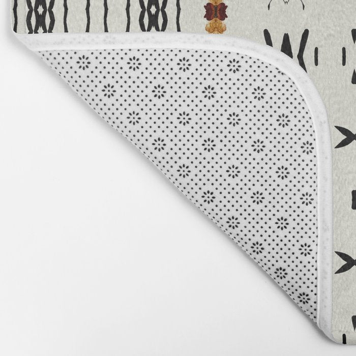 Mudcloth Tribal Neutral 02 Bath Mat Gallery Image 2