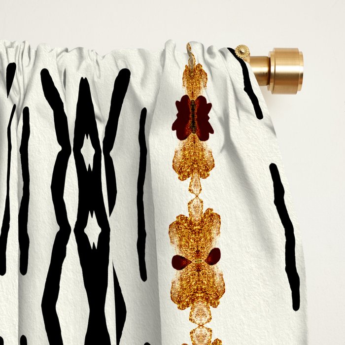 Mudcloth Tribal Neutral 02 Window Curtain Gallery Image 2