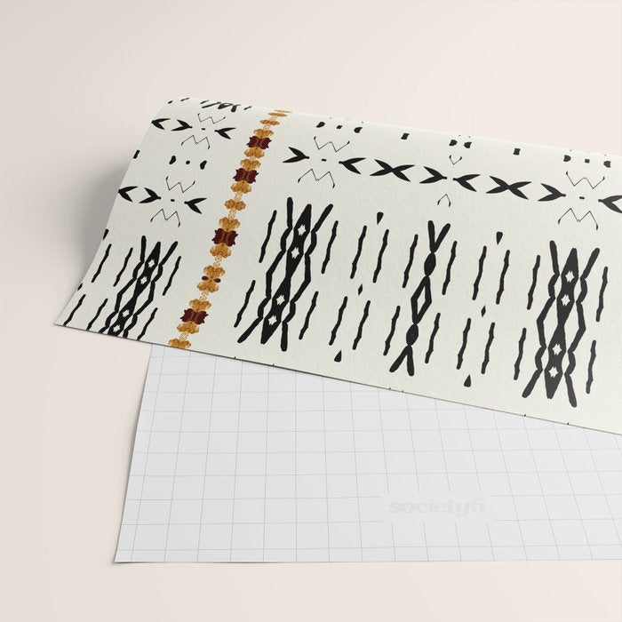 Mudcloth Tribal Neutral 02 Wrapping Paper Gallery Image 2