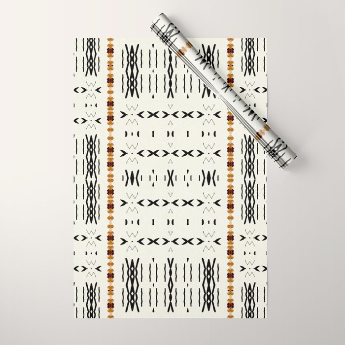 Mudcloth Tribal Neutral 02 Wrapping Paper Gallery Image 1