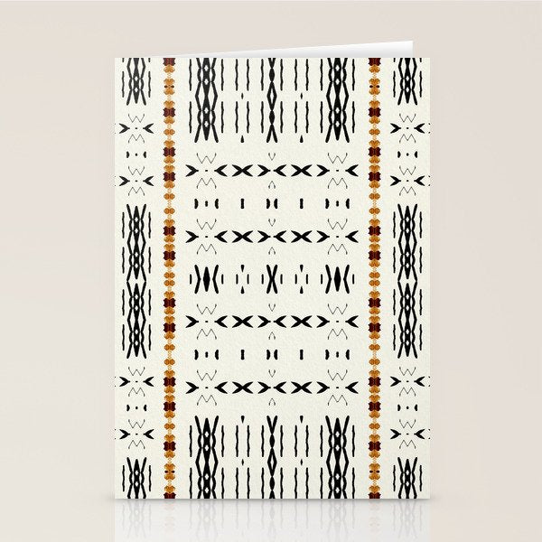 Mudcloth Tribal Neutral 02 Stationery Card Gallery Image 2