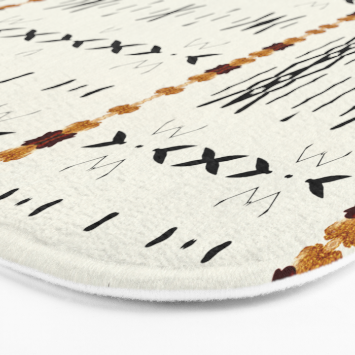 Mudcloth Tribal Neutral 02 Bath Mat Gallery Image 3