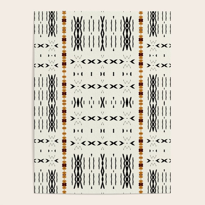 Mudcloth Tribal Neutral 02 Poster Gallery Image 1