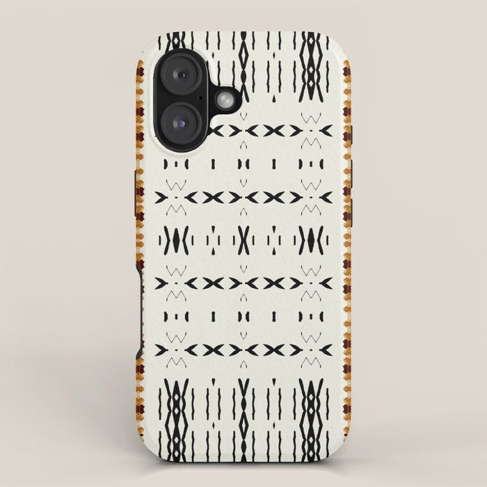 Mudcloth Tribal Neutral 02 iPhone Case Gallery Image 1