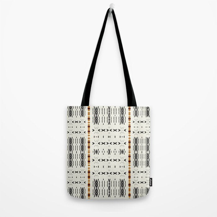 Mudcloth Tribal Neutral 02 Tote Bag Gallery Image 2
