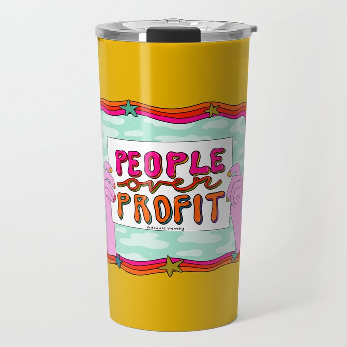 People Over Profit Travel Mug Gallery Image 1