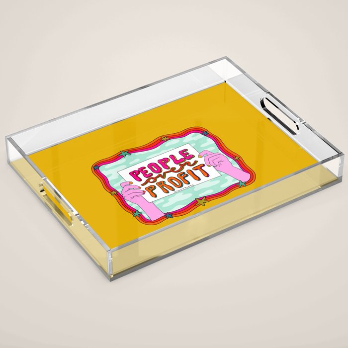 People Over Profit Acrylic Tray Gallery Image 1