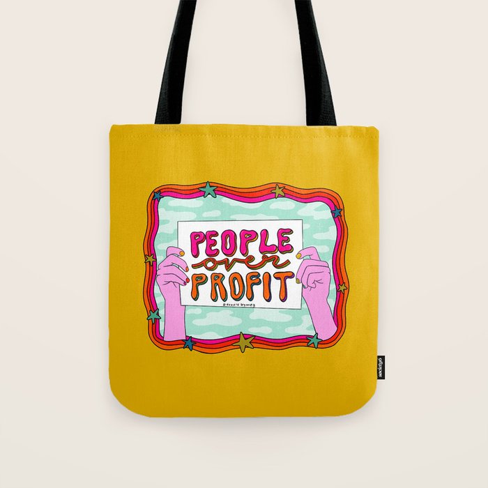 People Over Profit Tote Bag Gallery Image 1