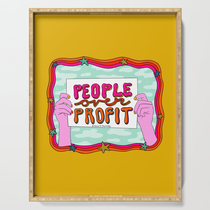 People Over Profit Serving Tray Gallery Image 1