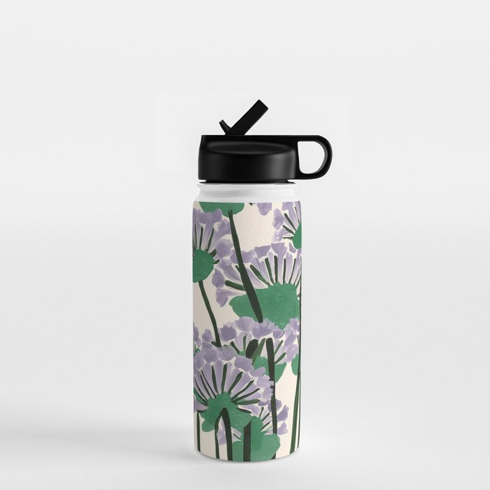 Modern Lavender Garden Water Bottle Gallery Image 1