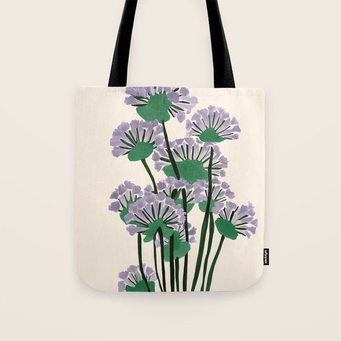 Modern Lavender Garden Tote Bag Gallery Image 1