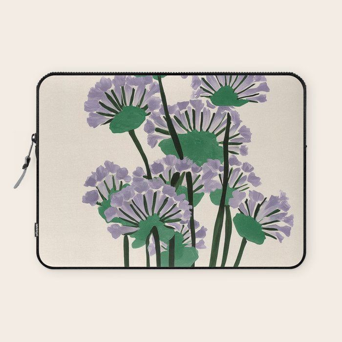 Modern Lavender Garden Laptop Sleeve Gallery Image 1