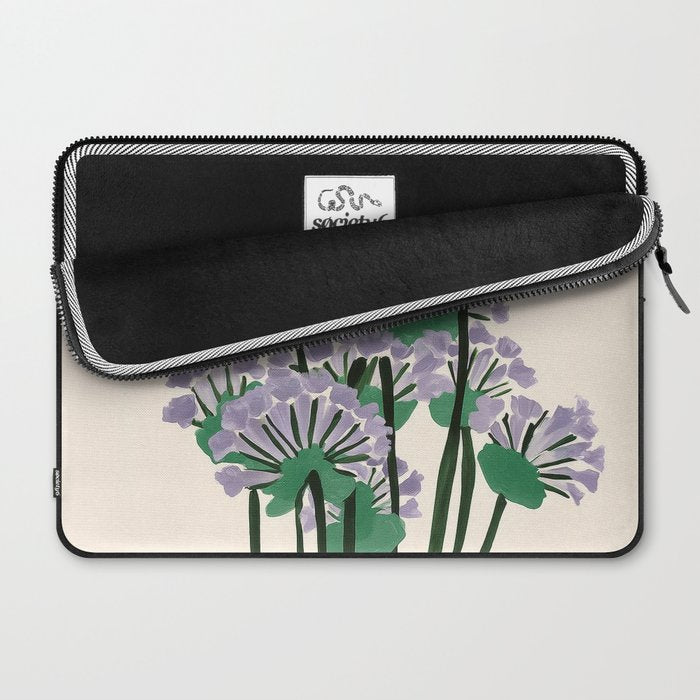 Modern Lavender Garden Laptop Sleeve Gallery Image 2