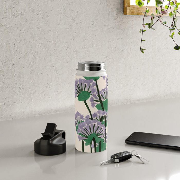 Modern Lavender Garden Water Bottle Gallery Image 4