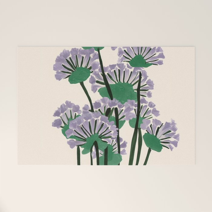 Modern Lavender Garden Welcome Mat Gallery Image 1