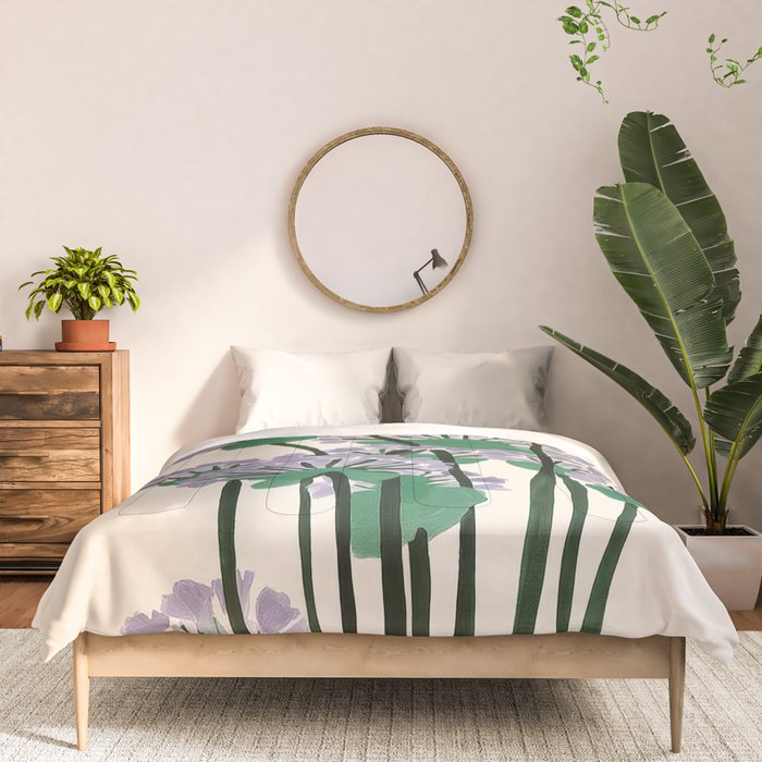 Modern Lavender Garden Comforter Gallery Image 3
