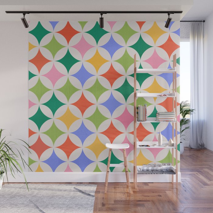 Festive Geometry Pattern Wall Mural Gallery Image 1