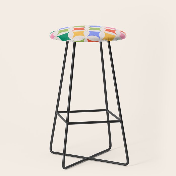 Festive Geometry Pattern Stool Gallery Image 1