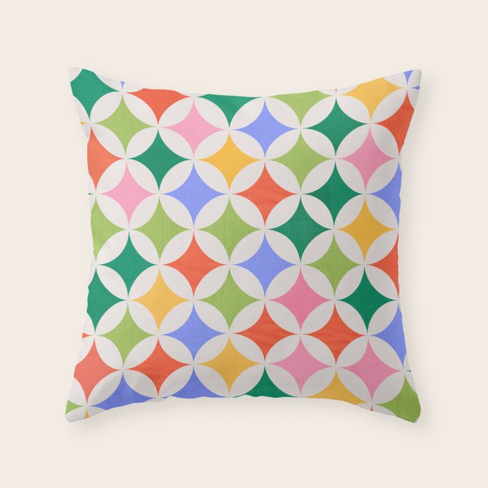 Festive Geometry Pattern Throw Pillow Gallery Image 6