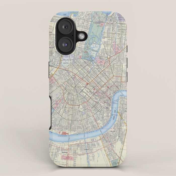New Orleans Vintage Map iPhone Case Gallery Image 1