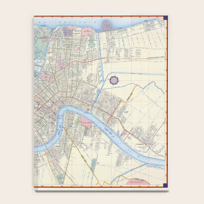 New Orleans Vintage Map Notebook Gallery Image 4
