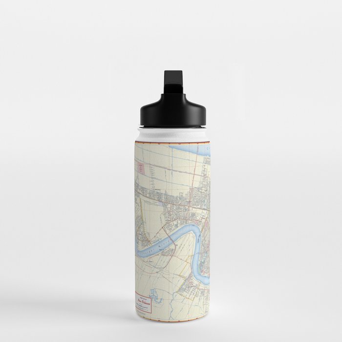 New Orleans Vintage Map Water Bottle Gallery Image 3