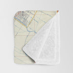 New Orleans Vintage Map Throw Blanket Gallery Image 3