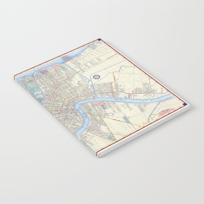 New Orleans Vintage Map Notebook Gallery Image 2