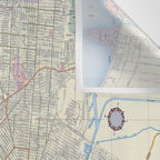 New Orleans Vintage Map Wall Tapestry Gallery Image 3