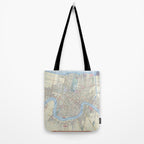 New Orleans Vintage Map Tote Bag Gallery Image 2