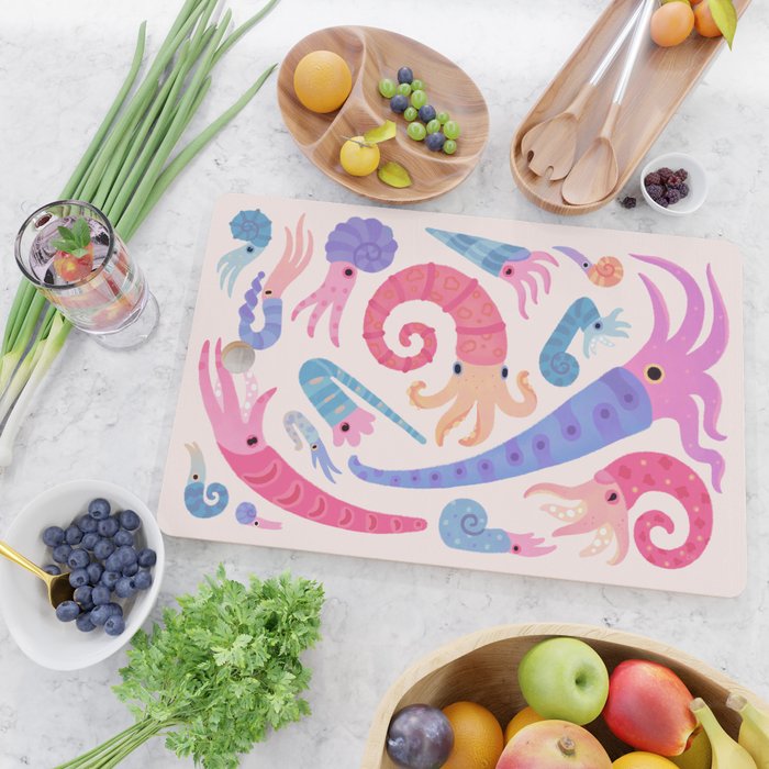 Ancient cephalopods Cutting Board Gallery Image 2
