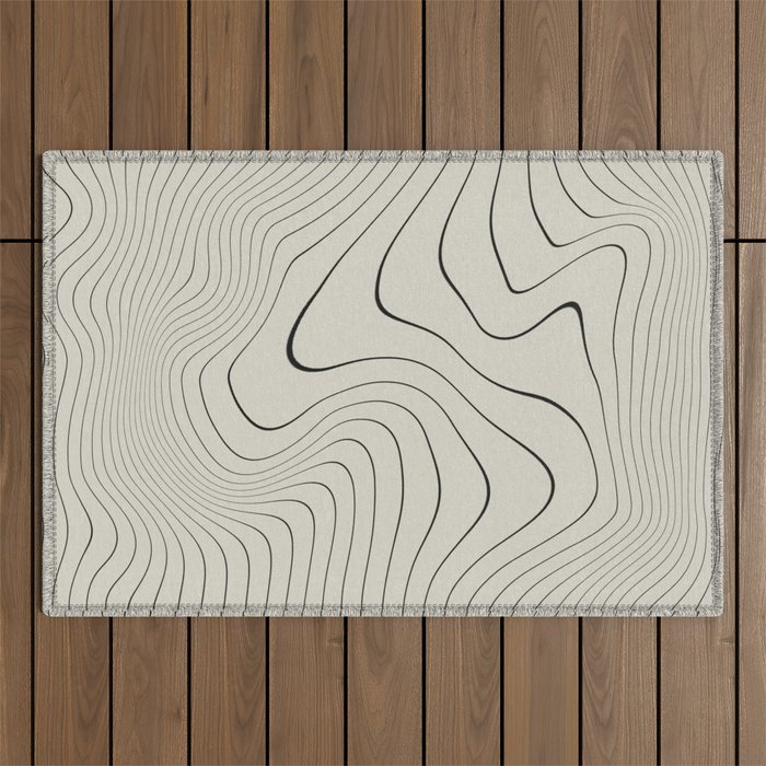 Line Distortion #2 Outdoor Rug Gallery Image 1