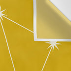 Libra Zodiac Star Constellation Line Art Golden Yellow Wall Tapestry Gallery Image 3