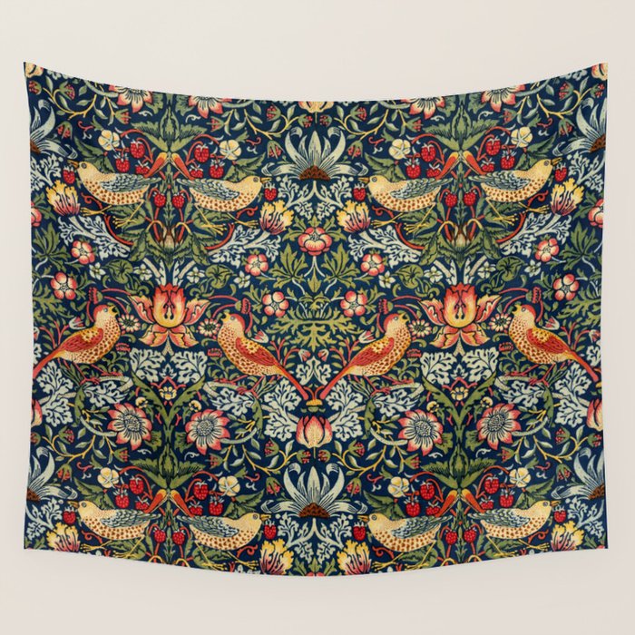 Strawberry Thief by William Morris 1883 Antique Vintage Victorian Jugendstil Art Nouveau Retro  Wall Tapestry Gallery Image 4