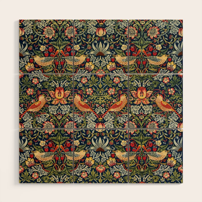 Strawberry Thief by William Morris 1883 Antique Vintage Victorian Jugendstil Art Nouveau Retro  Wood Wall Art Gallery Image 1