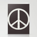 Peace - peace flag, peace, love, woodcut, linocut, vintage, hippie, happy Stationery Card Gallery Image 2