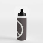Peace - peace flag, peace, love, woodcut, linocut, vintage, hippie, happy Water Bottle Gallery Image 2