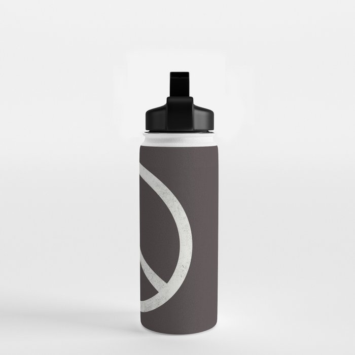 Peace - peace flag, peace, love, woodcut, linocut, vintage, hippie, happy Water Bottle Gallery Image 2