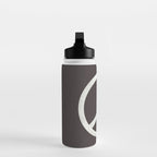Peace - peace flag, peace, love, woodcut, linocut, vintage, hippie, happy Water Bottle Gallery Image 3