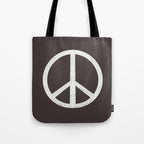 Peace - peace flag, peace, love, woodcut, linocut, vintage, hippie, happy Tote Bag Gallery Image 1