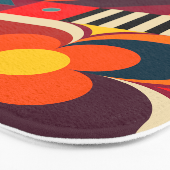 Colorful Happy Geometrics Bath Mat Gallery Image 3